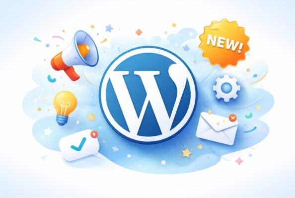 Novità wordpress 6.9 con logo wordpress in stile minimale che rappresenta l’evoluzione dell’editor gutenberg