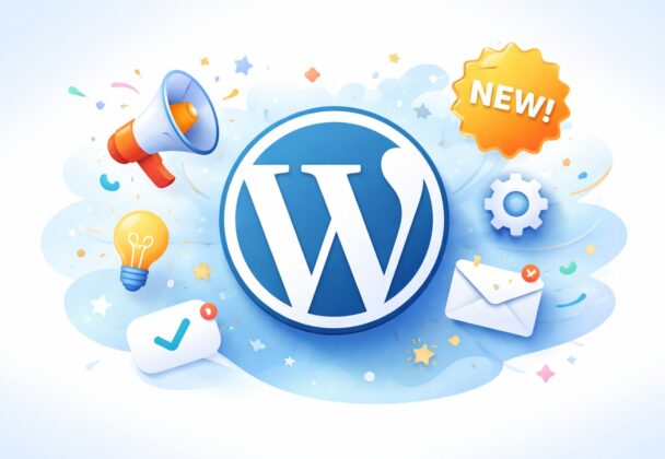 Novità wordpress 6.9 con logo wordpress in stile minimale che rappresenta l’evoluzione dell’editor gutenberg